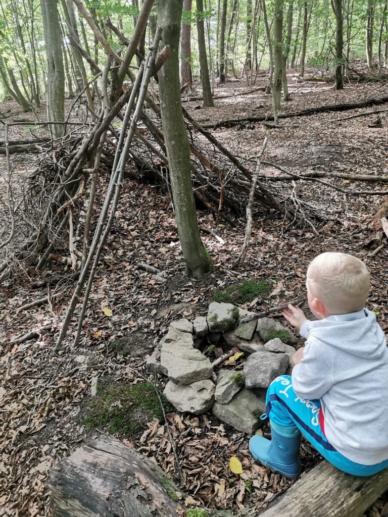 Abenteuer im Wald - Hütte bauen