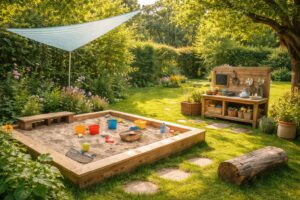Sandkasten im Garten
