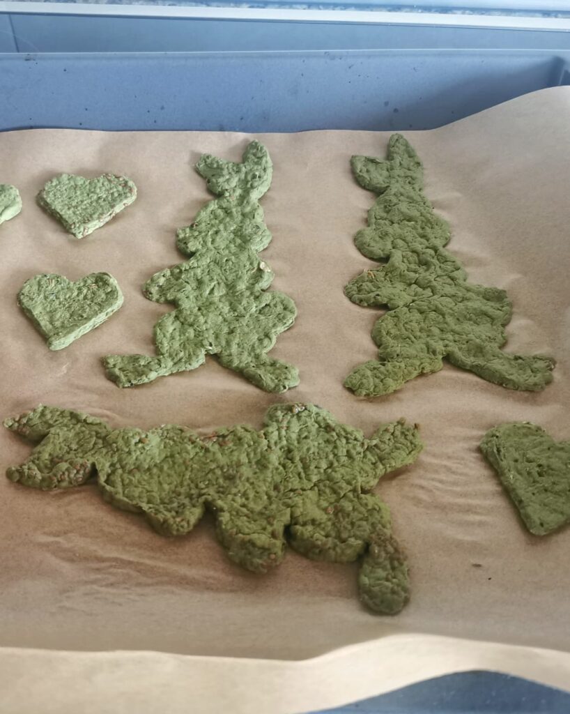 Samenfiguren Pappmache trocknen