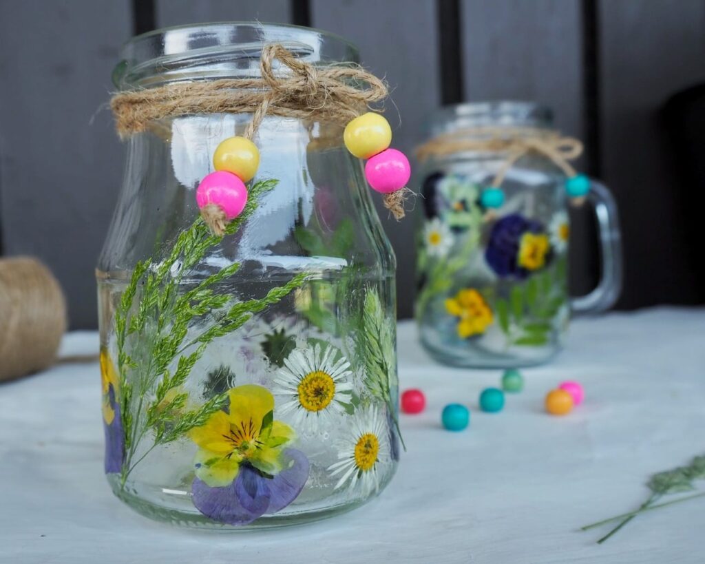 DIY Windlicht mit Naturmaterialien