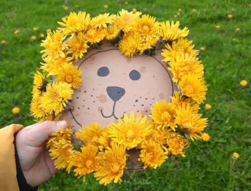 Blumentiere aus Pappe