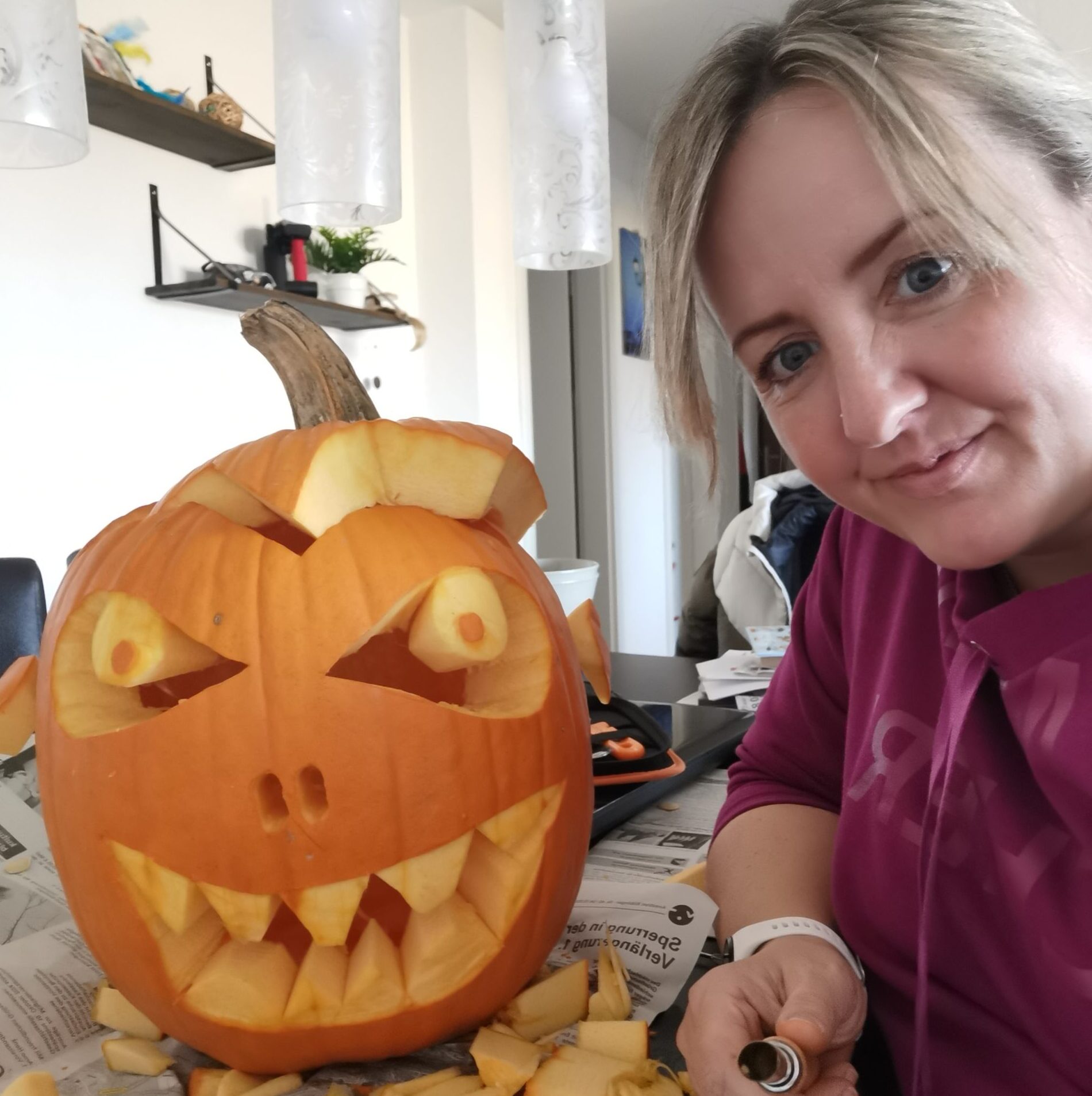 Grusel Kürbis schnitzen