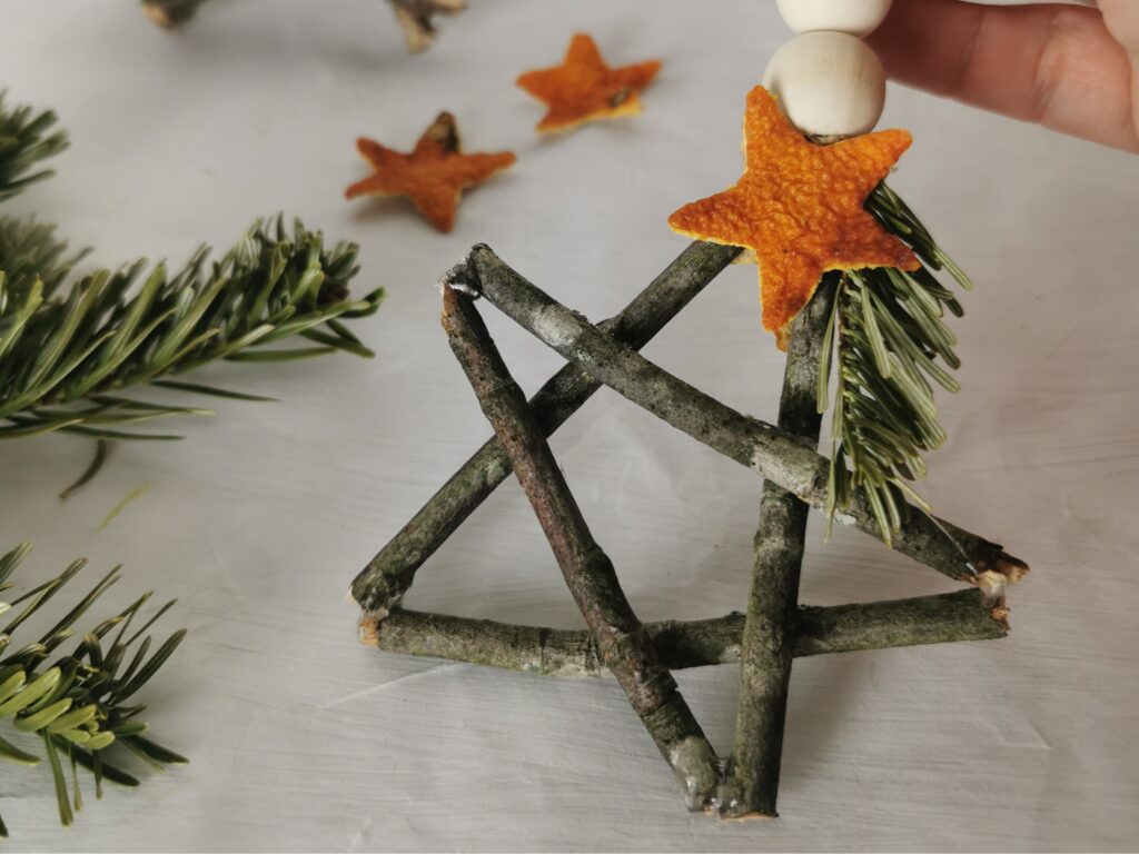 Christbaumanhänger basteln Stern